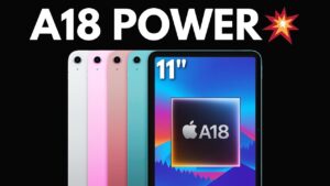 A18 iPad showcasing its sleek design and advanced features