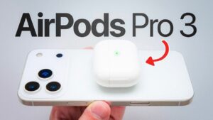 AirPods Pro 3 wireless earbuds showcasing innovative features and sleek design