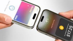 Apple Pay digital wallet interface showing card management options