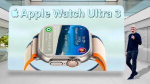 Apple Watch Ultra 3 showcasing its larger, anti-reflective display for outdoor usability