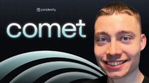 CometAI Browser interface showcasing AI-powered productivity tools