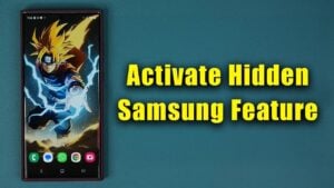 Samsung Galaxy phone showcasing dynamic wallpaper rotation feature