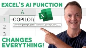 Screenshot of Microsoft Excel’s AI Copilot interface