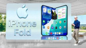 Foldable iPhone showcasing titanium design and sleek profile