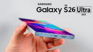 Galaxy S26 Ultra 5G showcasing its 65W fast charging and AI-powered display