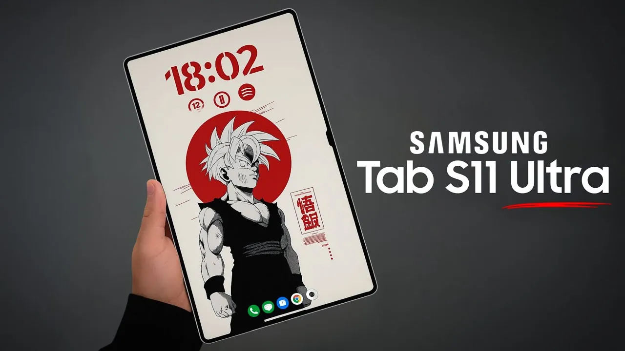 6-inch OLED display of the Galaxy Tab S11 Ultra with vibrant visuals