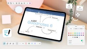 GoodNotes 6 infinite whiteboard mode for creative brainstorming