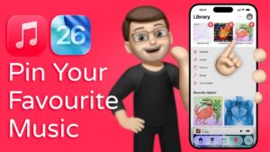 iOS 26 pinning feature for quick access to favorite music
