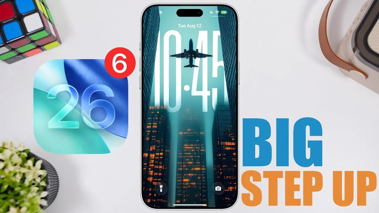 Refined animations and liquid glass effects in iOS 26 Beta 6 interface