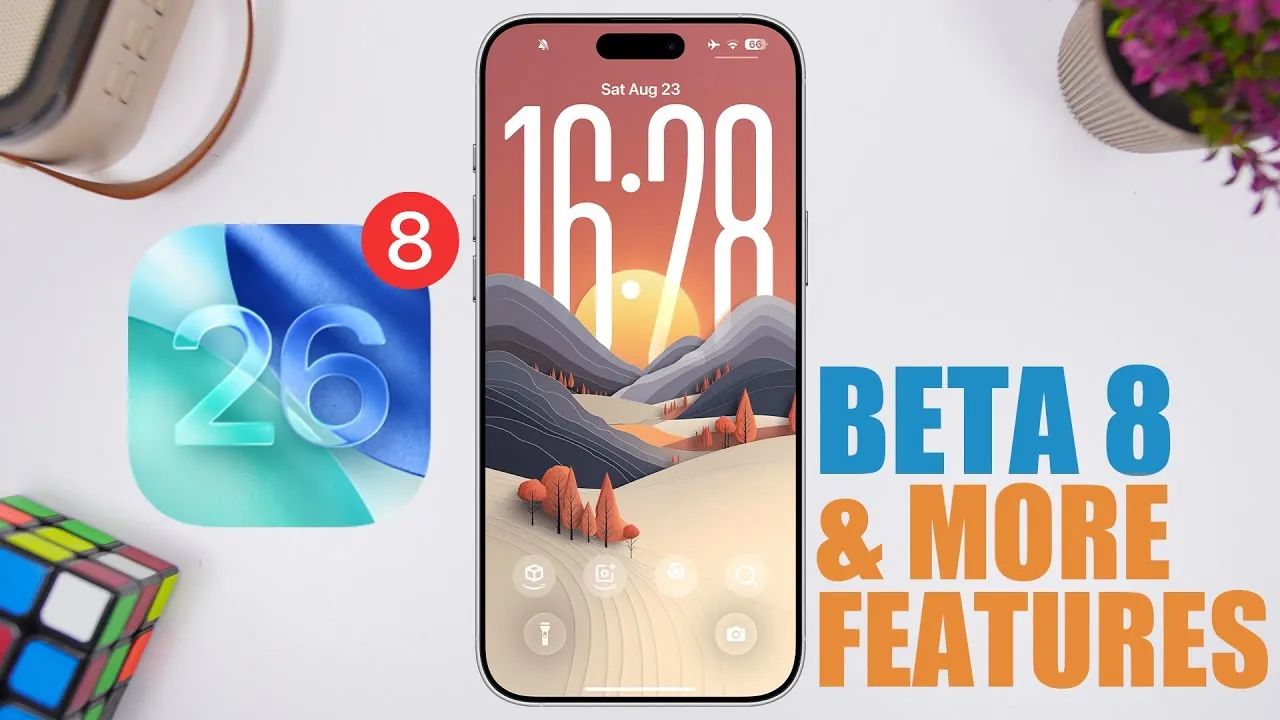 Upgraded Files app in iOS 26 Beta 8 with default app settings and quick preview