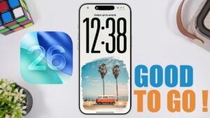 iOS 26 introduces the sleek liquid glass design with transparent icons and refined animations.