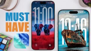 Customizable wallpaper apps for iOS 26 with depth effects and live designs