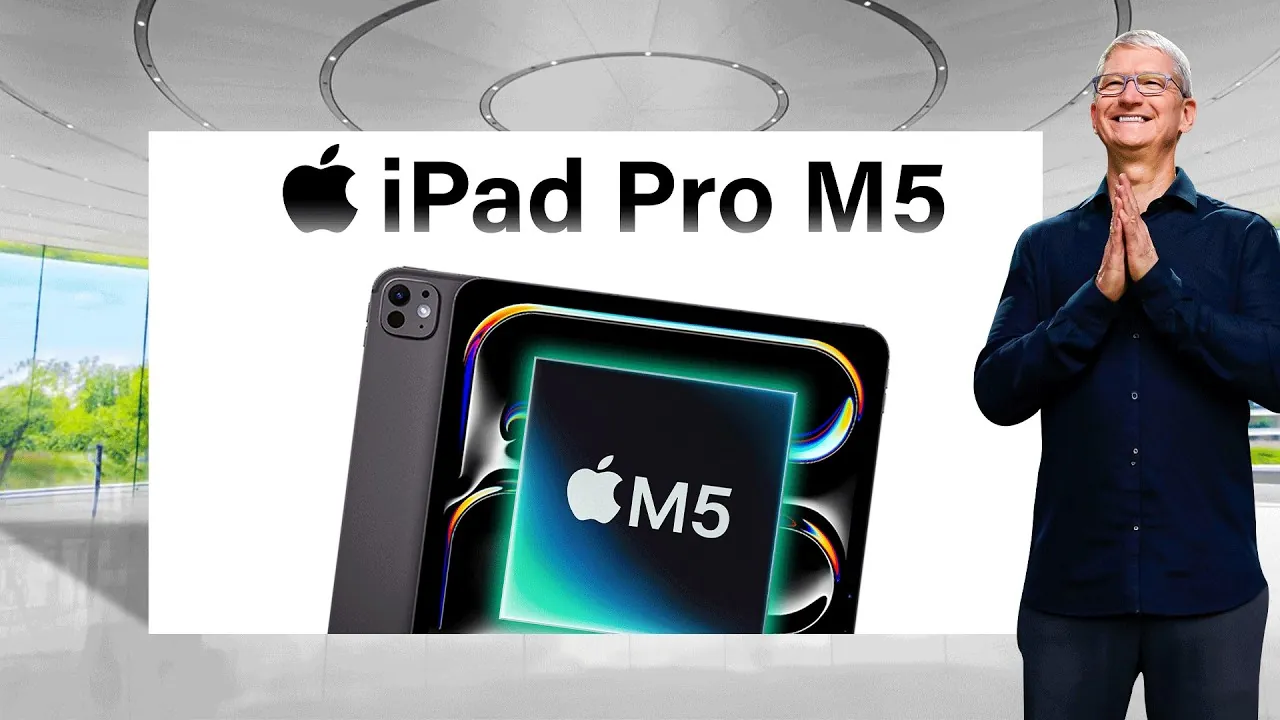 Larger display and thinner bezels on the iPad Pro M5 for immersive viewing
