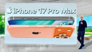 iPhone 17 Pro Max showcasing its sleek aluminum design and new color options