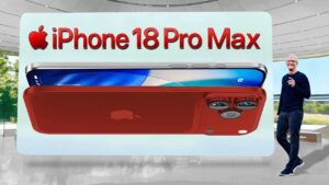 iPhone 18 Pro Max showcasing under-screen Face ID technology