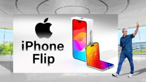 Foldable iPhone Flip showcasing sleek compact design
