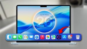 macOS Tahoe’s liquid glass design with translucent elements for a modern look