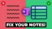 Microsoft OneNote tables used for organizing notes efficiently