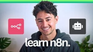 n8n no-code workflow builder with connected nodes for automation