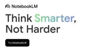 NotebookLM platform showcasing interactive English learning tools