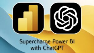 Power BI dashboard enhanced with AI tools like ChatGPT