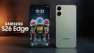 Samsung Galaxy S26 Edge showcasing its enhanced battery performance