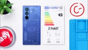 Samsung Galaxy Z Fold 7 teardown showcasing its internal design and durability features