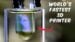 Close-up of volumetric 3D printing technology in action