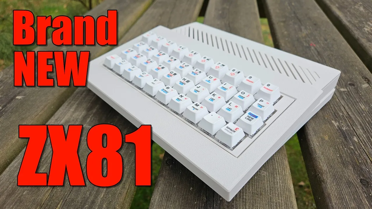 Close-up of the ZX81 +38’s improved mechanical keyboard