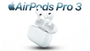 Sleek and compact AirPods Pro 3 design with shorter stems