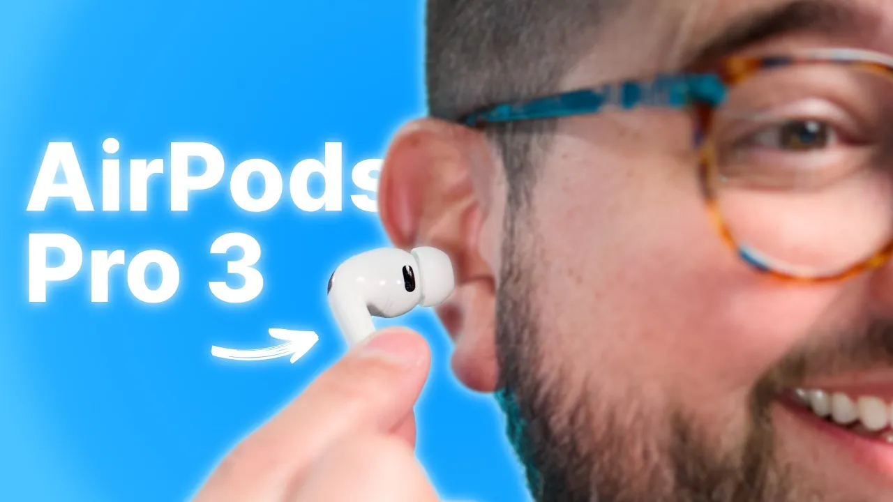 Close-up of AirPods Pro 3 highlighting noise cancellation upgrades