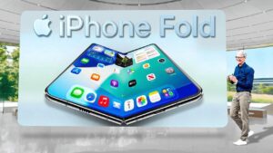 Concept image of Apple’s foldable iPhone showcasing its sleek design