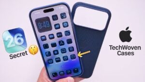 Apple TechWoven case for iPhone 17 Pro with iOS 26 home screen customization