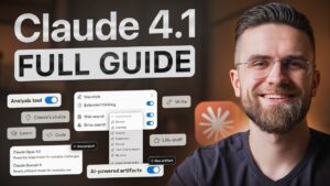 Claude 4.1 AI assistant interface for productivity