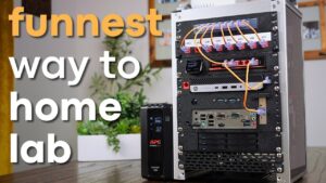 Compact home lab setup featuring 3D printing and a 10-inch rack