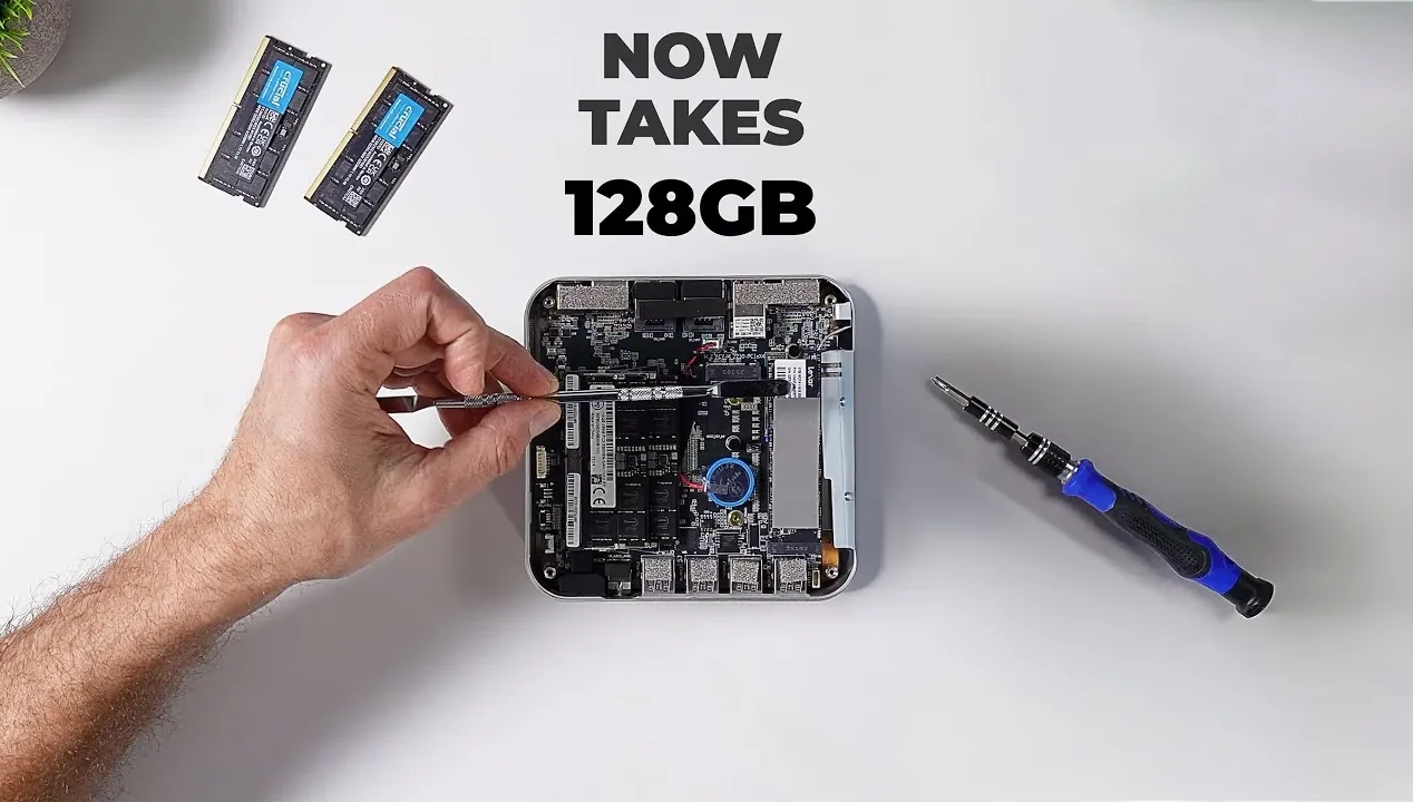 Compact mini PC featuring upgradeable memory and sleek design