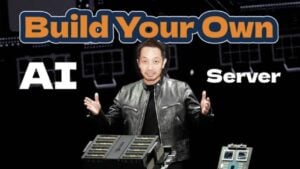 Custom AI server setup with optimized hardware for machine learning