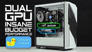 Dual-GPU setup featuring Intel ARC A380 and Nvidia RTX 3060 for budget gaming