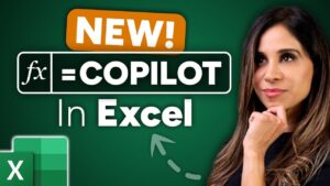 Microsoft Excel COPILOT feature showcasing AI productivity tools