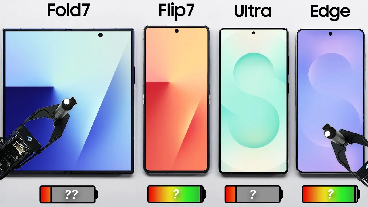 Galaxy Fold 7 battery life comparison highlighting its limitations
