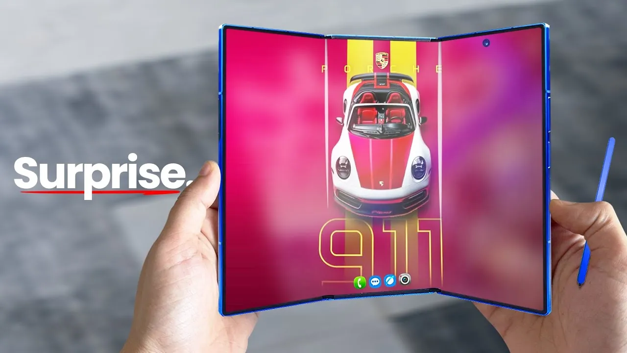 Samsung Galaxy G Fold fully unfolded with a 10-inch main display