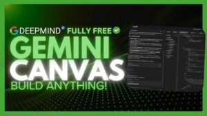 Gemini Canvas no-code platform for app development