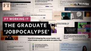 Graph showing the decline in graduate job opportunities in 2023