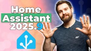 Redesigned Home Assistant dashboard showcasing new 2025.9 features