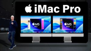 Rumored 2026 iMac Pro featuring M5 Pro and M5 Max chips with a 30-inch display