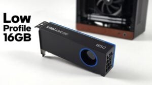 Intel Arc Pro B50 low-profile GPU with 16GB GDDR6 VRAM for SFF builds