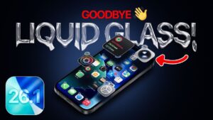 Frosted glass design showcased in iOS 26.1 update
