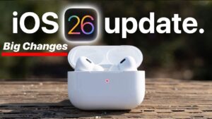 AirPods showcasing new iOS 26 features like live translation and sleep detection