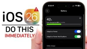 iOS 26 Adapted Power Mode for smarter battery optimization