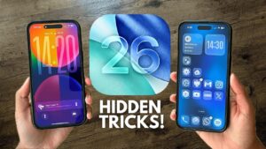 Liquid Glass Design interface in iOS 26 with dynamic light and motion effects